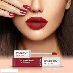TILKOR Power Stay Matte Waterproof Lipstick - 5 ml - Red image 3