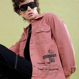 The Indian Garage Co Men Typography Denim Jacket with Embroidered-picture-37