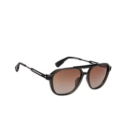 Lenskart Studio Unisex Brown Lens & Black Square Sunglasses with-image-26