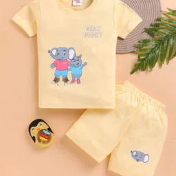 LACKii DOLL Kids Printed Pure Cotton T-Shirt With Shorts-picture-30