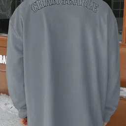 JUMPCUTS Men Typography Printed Polo Collar Cotton Relaxed Fit T-shirt image 5