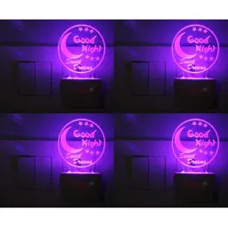 1ST TIME White & Transparent 4-Pcs 3D Illusion LED Plug Night Lamps-picture-23