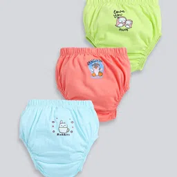 MooNKids Kids Pack Of 3 Printed Pure Cotton Basic Bloomers R1-MK_Bloomer_326 image 1