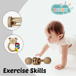 AHC Set Of 4 Wooden Rattle Combo image 4