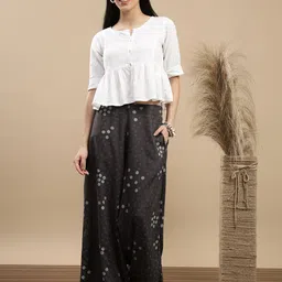 De Moza Women Printed Ethnic Palazzos image 4