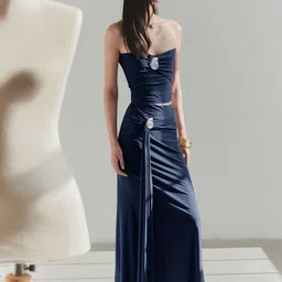 Trendyol Self Design High Rise Maxi Skirt-picture-10