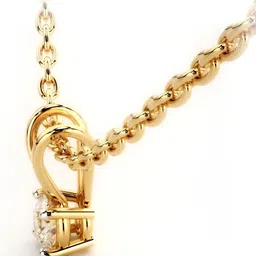 VALANOVA 14K Gold Lab Grown Diamond Studded Necklace With Chains 1.0g image 3