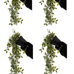 paperi Green & Black Hanging Artificial Plant With Pot-picture-36