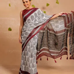 KALINI Warli Poly Chiffon Saree-image-51