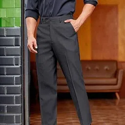 CB-COLEBROOK Men Relaxed Regular Fit Formal Trousers image 2