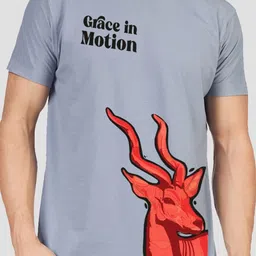 Greylongg Men Graphic Printed Round Neck Cotton T-shirt image 3