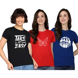Adyavastram Women Printed Pockets T-shirt-image-15
