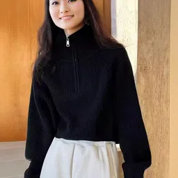 StyleCast Women Ribbed Mock Collar Pullover Sweater-picture-21