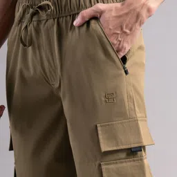 PAUL STREET Men Relaxed Easy Wash Cargos Trousers image 5