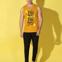 WOOSTRO Men Pack of 2 Typography Printed Round Neck Cotton Slim Fit Sports T-shirts image 3