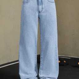 Crazeis Basics by Glossia Women Comfort Straight Fit High-Rise Cotton Stretchable Jeans-image-69