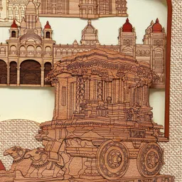 Exotic India Brown & Beige Wooden Carved Wall Art image 5