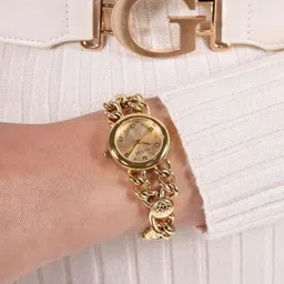 GUESS Women Brass Dial & Stainless Steel Bracelet Style Straps Analogue Watch GW0758L2 image 5