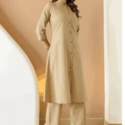 PPAPITA Women Regular Pure Cotton Kurta with Trousers-picture-37