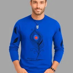TICOSS Graphic Printed Long Sleeves Round Neck Cotton Regular Fit Casual T-shirt-picture-34