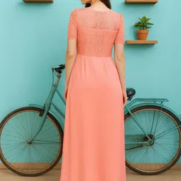 dressberry Short Sleeves Lace Maxi Dress image 3