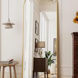 THE ARTMENT Gold-Toned Vista Frame Floor Mirror image 5