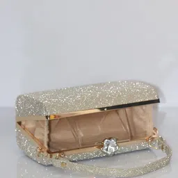 OSTY Textured Shoulder Strap Box Clutch image 4