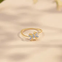 Mia by Tanishq 14KT Yellow Gold Natural Diamond Finger Ring -1.56g-picture-21
