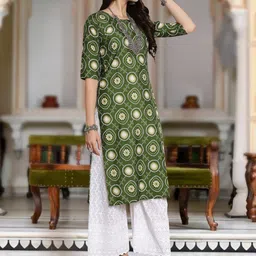 Moda Rapido Selection Of 2 Bandhani Printed Round Neck Straight Kurta image 5