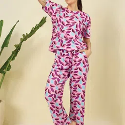 POOJARAN SAREE Women Printed Night suit-picture-30