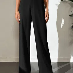 TOOCHKI Women Relaxed Straight Leg Wrinkle Free Trousers-image-66