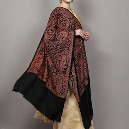 Exotic India Paisley Embroidered Shawl image 3