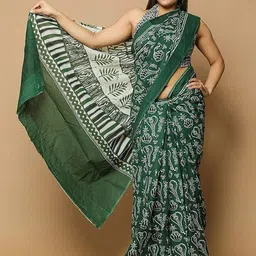 NENUCLASSIC Ethnic Motifs Pure Cotton Ikat Saree-picture-20