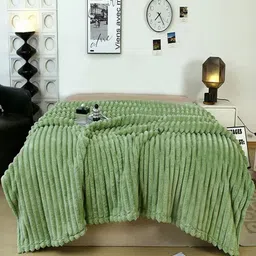 JC HOME Green AC Room 300 GSM Single Bed Blanket-picture-11