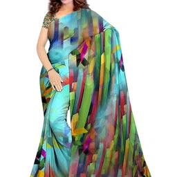 SHIVAM FABRICS Poly Georgette Saree-picture-14