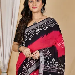 DipDiya Ethnic Motifs Pure Cotton Handloom Taant Saree image 4