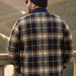 AUSTIVO Men Checked Sweatshirt image 2