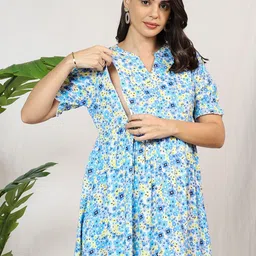 MomToBe Floral Print Maternity Fit & Flare Dress image 5