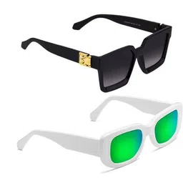 Arzonai Unisex Pack Of 2 Rectangle Sunglasses With UV Protected Lens COMBO-2781-image-37