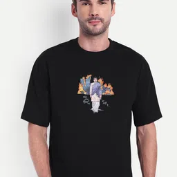 BOLLYWOO.OOO Unisex Drop-Shoulder Sleeves Bio Finish Applique T-shirt-picture-11