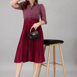 Jash Creation Striped Applique Georgette Fit & Flare Maxi Dress-picture-13