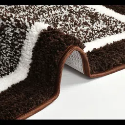 MAA HOME CONCEPT Brown & White Self-Designed Anti Skid Doormats image 2
