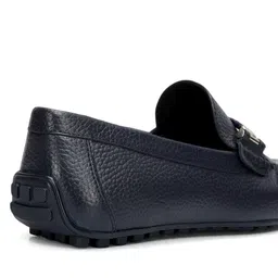 ROSSO BRUNELLO Men Textured Leather Formal Loafers Shoes image 5