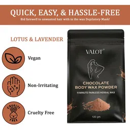 VALOT Chocolate Body Wax Powder - 120 g image 5