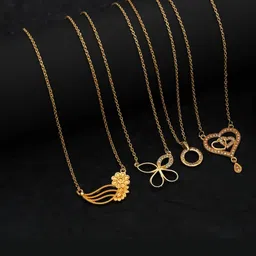 Anouk Brass Gold-Plated Chain Set Of 4-picture-28