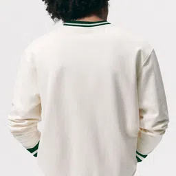 Genzy Men Typography Printed V-Neck Applique T-shirt image 3