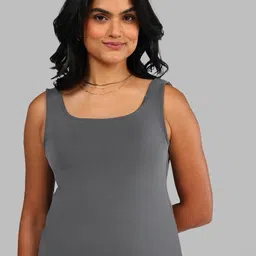 Blissclub Women Solid Sleeveless T-shirt image 3