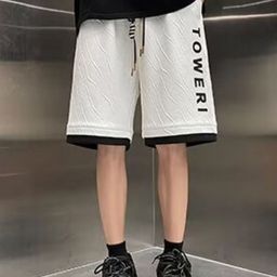 KPOP Men Typography Printed Relaxed Fit Cotton Shorts-picture-18