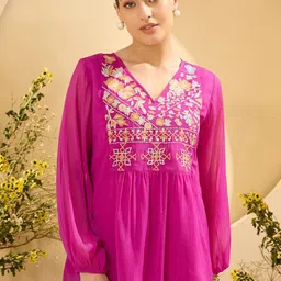 Antheaa Floral Chiffon Top image 1