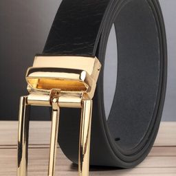 The Roadster Lifestyle Co Men Textured Leather Belt-picture-9